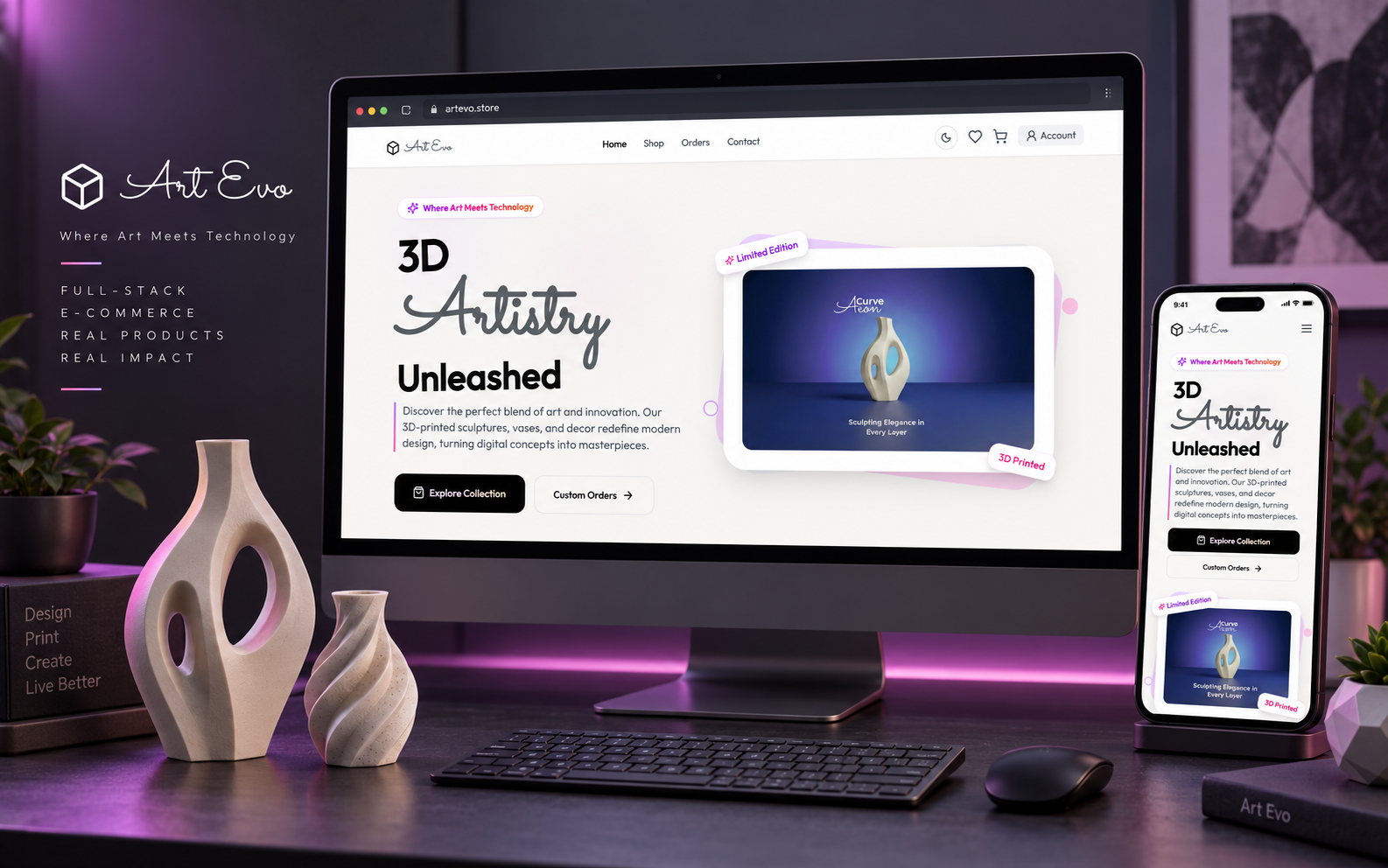 Art Evo — Full-Stack E-commerce Platform project preview